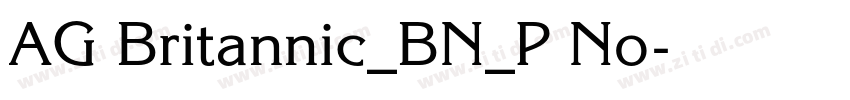 AG Britannic_BN_P No字体转换